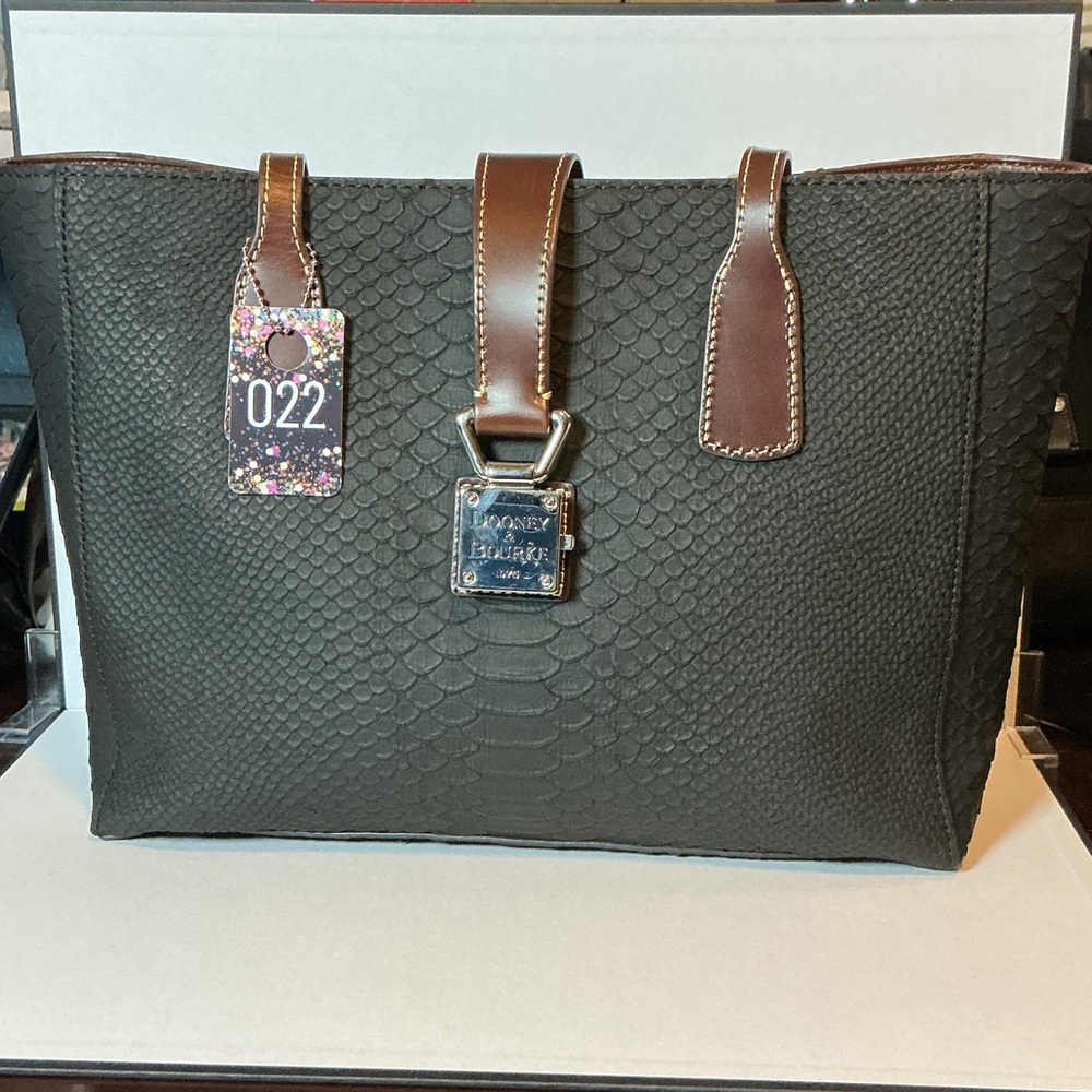 Dooney & Bourke Shannon Snakeskin Embossed Tote